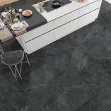 Picture of Brazilian Slate Nero Stone Effect Porcelain Tiles