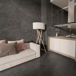 Picture of Brazilian Slate Nero Stone Effect Porcelain Tiles
