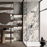 Picture of Sicilian Gold Polished Marble Effect Porcelain Tiles