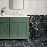 Picture of Firenza Verde Alpi Matte Marble Effect Porcelain Tiles
