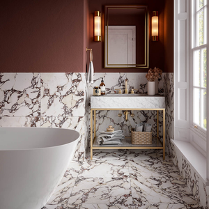 Picture of Calacatta Viola Nouveaux  Matte Marble Effect Porcelain Tiles