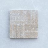 Picture of Dijon Tumbled Herringbone Limestone Cobbles