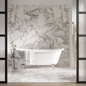 Picture of Arabescato Vintage Matte Marble Effect Porcelain Tiles