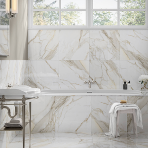 Picture of Gilded Ember Polished Marble Effect Porcelain Tiles 