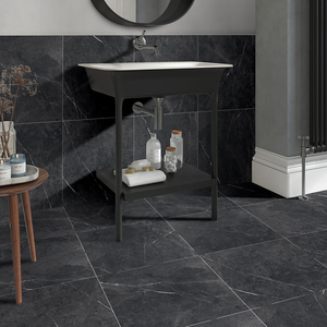 Picture of Firenza Nero Marquina Marble Effect Porcelain Tiles
