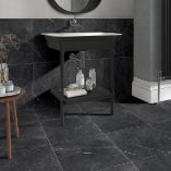 Picture of Firenza Nero Marquina Marble Effect Porcelain Tiles