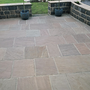 Picture of Tudor Brushed Sandstone Outdoor Paving Slabs