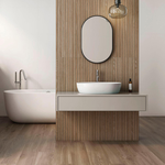 Picture of Nordic Honey Oak Slatted Wood Effect Porcelain Tiles