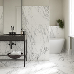 Picture of Riviera White Matte Marble Effect Porcelain Tiles
