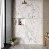 Picture of Riviera White Matte Marble Effect Porcelain Tiles